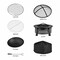 32 Inch Rustic Steel Outdoor Fire Pit with BBQ Grill Grate Mesh Spark Screen Fire Poker and Ash Pan for Patio Backyard Garden
